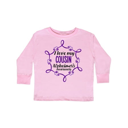 

Inktastic I Love My Cousin Alzheimer s Awareness with Purple Hearts Gift Toddler Boy or Toddler Girl Long Sleeve T-Shirt