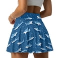 thumbnail image 5 of KUIFORTICartoon Shark Women Golf Skirts with Pockets Polyester Casual High Waisted Athletic Skorts Skirts Elastic Summer Clothes for Golf Running Workout, 5 of 7