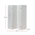 thumbnail image 3 of 4 Panel Folding Floor Screen in White, 3 of 5
