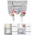 thumbnail image 6 of Independence Day Tie Up Curtains for Window, Thermal Insulated Balloon Shade Adjustable Rod Pocket Curtains Valance Panels for Kitchen Bathroom Cafe 52 x 45 Patriotic Red Blue Flowers Wood Grey, 6 of 6