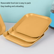 Weloille 2 Pcs Plastic Square Small Plates, Lightweight Unbreakable Food Grade BPA Free Reusable Snack Trays, Tableware for Daily Use Party Picnic Camping Dessert Appetizer