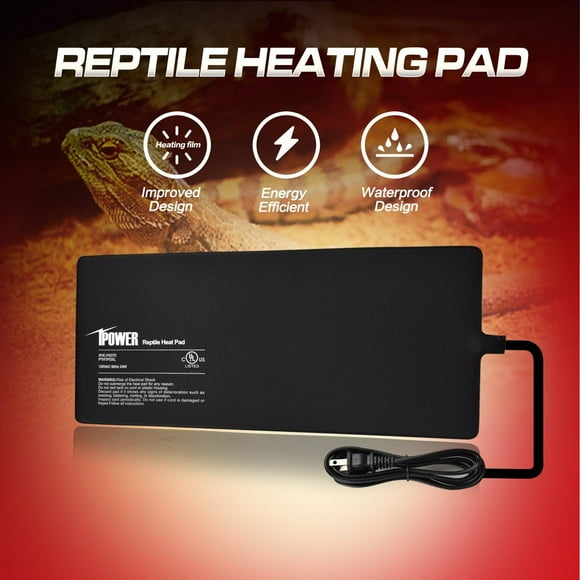 iPower 8 by 18-Inch Reptile Heating Pad Under Tank Terrarium Heater Warmer Heat Mat Larger for 60 Gallon