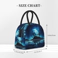 thumbnail image 2 of Honeii Hawaiian Beach Pirate Moon Print Insulated Lunch Bag Women Reusable Lunch Box with Pocket for Work Picnic Travel -One Size, 2 of 6