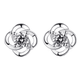 thumbnail image 1 of Arete de Plata Malubero Diseño Flor Piedra Cristal 925 Fina, 1 of 3