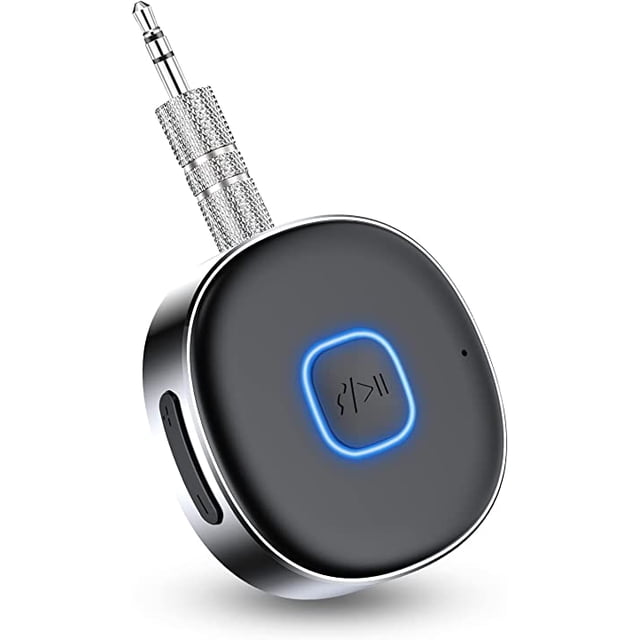 Adaptador auxiliar Bluetooth para coche, receptor inalámbrico Bluetooth 5,0 para coche, auricular, llamadas manos libres, conexión Dual, 5,8*3,4*1,2 cm