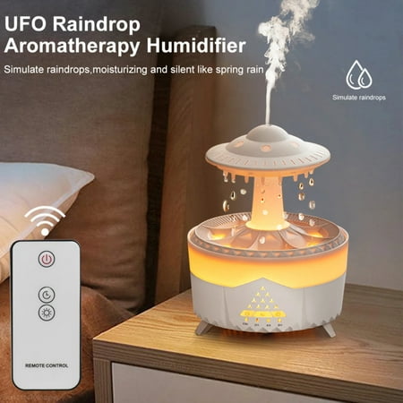 

QHNGJZ Luxurious Moisturizing Essential Oils Rain Cloud Design Aromatherapy Diffuser for Bedroom - Mushroom and Raindrop Air Humidifier perfect for adding moisture to your space
