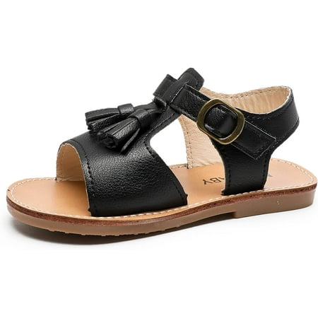 

Girl s Cute Floral Strap Sandals Flat Summer Sandals Shoes(Toddler/Little Kid