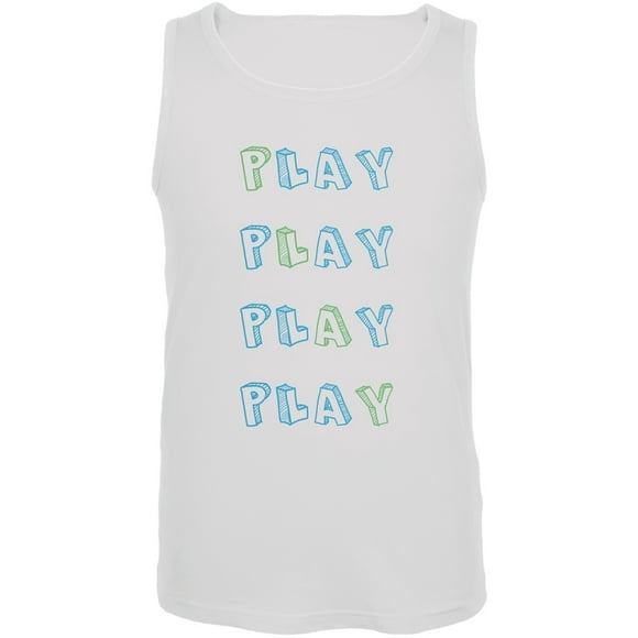 All About Play White Adult Tank Top