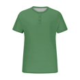 thumbnail image 4 of Vintage Summer Men's T-Shirt Streetwear 3 Buttons Open Fly Loose Clothing Print Short Sleeve T-Shirt XL, 4 of 4