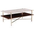 thumbnail image 1 of SEI Meubles Ardmillan Faux Marbre Table Basse en Blanc et Tabac, 1 of 7