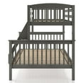 thumbnail image 3 of Furniture of America Tales Wood Twin over Full Bunk Bed with Ladder in Gray, 3 of 8