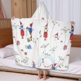 thumbnail image 5 of White Christmas Gnome Pattern Hooded Bath Towel，60"x35" for Ages 3 To 12 Kids, Quick Dry Lightweight Soft Microfiber Hood Beach Towel Cover Up for Kids, 5 of 7