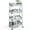 Green, variant on CONCETTA 3-Tier Utility Rolling Cart, Metal Mobile Storage Rack with Lockable Castors for Office, School, Bathroom, Green