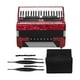 thumbnail image 1 of Acordeón de 41 teclas y 120 bajos, acordeón de piano profesional, instrumento musical con correas para adultos, regalo para principiantes, 1 of 9