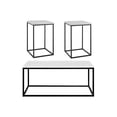 thumbnail image 4 of Walker Edison 3 Piece Urban Versatile Faux Marble Occasional Table Set, White, 4 of 10