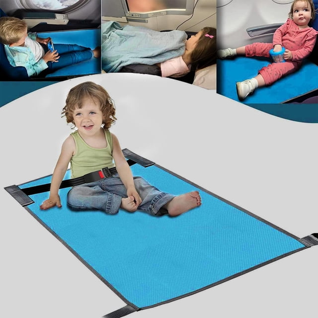 Cama Infantil con Asiento Tipo Avión, Reposapiés Portátil para Niños Pequeños | Cómoda y Multifuncional | Accesorios de Vuelo Seguros | Tamaño: 80 X 40 Cm