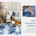 thumbnail image 6 of Jakolive 8x10 Classic Oblong Area Rug, Modern Oil Painting Aesthetic, Washable, Low-Pile and Weathered, Nostalgic Decor Piece for Bedrooms, Kitchens and Living Areas, Dark blue, 6 of 8