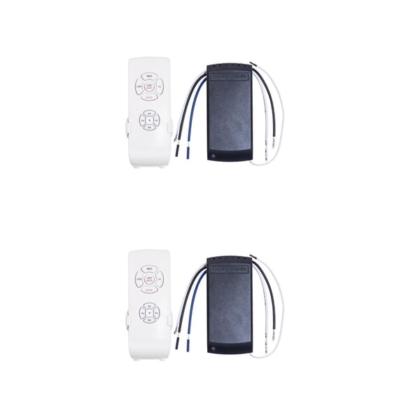 Bearachild Ventilador de techo Universal de 110/220V, lámpara con mando a distancia, ventiladores de plástico, interruptor de luz, receptor de 220v 2Conjunto