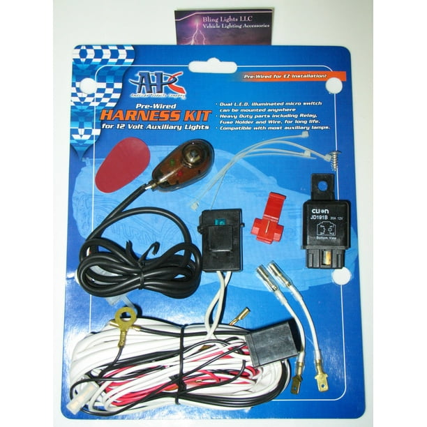 30AMP Relay Wiring Kit Driving Light Fog Lamp Harness 4x4 Auxiliary