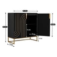 thumbnail image 3 of HLR 31.7" Kitchen Wood Accent Cabinet with 2 Doors, Buffet Sideboard  with Storage for Dining Room, Black, 3 of 7