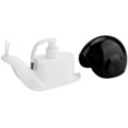 thumbnail image 4 of Soap Liquid Dispenser Snail Shape Press Style Countertop Lotion Dispenser Pump Bottle Home Kitchen Bathroom Accessory (120ml) (Brown)-Black, 4 of 5
