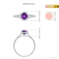 thumbnail image 5 of ANGARA Natural 0.8 Ct. Amethyst Solitaire Ring in 14K White Gold for Women (Ring Size: 11.5), 5 of 10