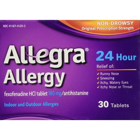 - Allegra 24 Hour Allergy Relief Antihistamine Tablets, 30ct