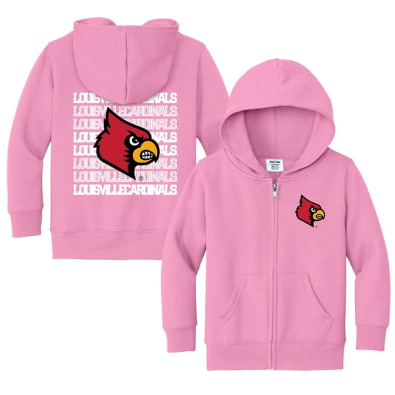 Toddler Chad & Jake Pink Louisville Cardinals Retro Full-Zip Hoodie