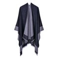 thumbnail image 1 of Poncho para mujer, capa, jersey, cárdigan, suéter, capa, manta de invierno, borla Negro Yuyangstore Abrigo cálido con chal para mujer, 1 of 5