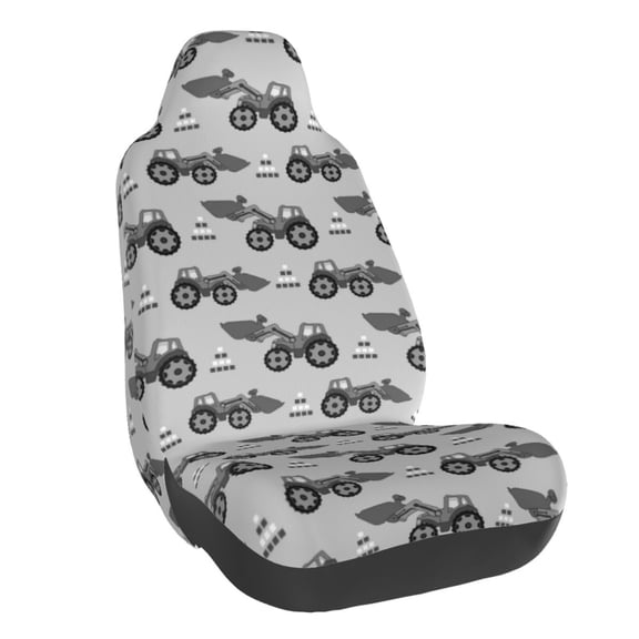 Vsdgher Gray Tractor for Automotive Seat Covers for Cars Trucks and SUVs, Universal Fit Anti-Slip Bucket Seat Protector for Cars,Vehicle Seat Protector for Front Seats