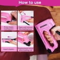 thumbnail image 3 of Starwal Pink Staple Gun Kit, 3-in-1 Manual Tacker with Remover & 1600 JT21 Staples for Upholstery and Craft Work, 3 of 9