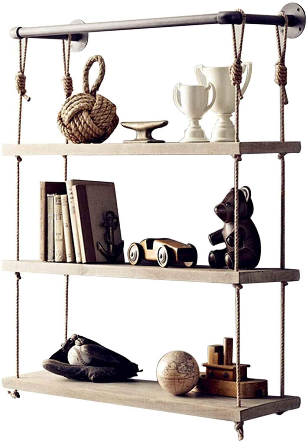 Miumaeov Hanging Bookshelf Wall Floating Storage Shelf Display Rack
