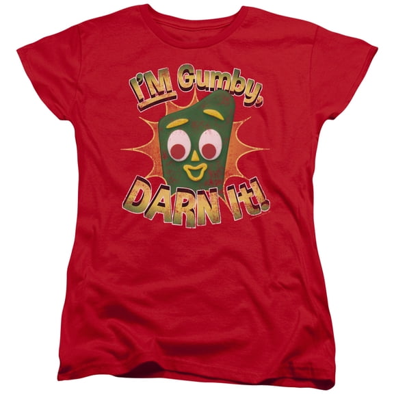 Gumby Darn It S/S Women's T-Shirt Red