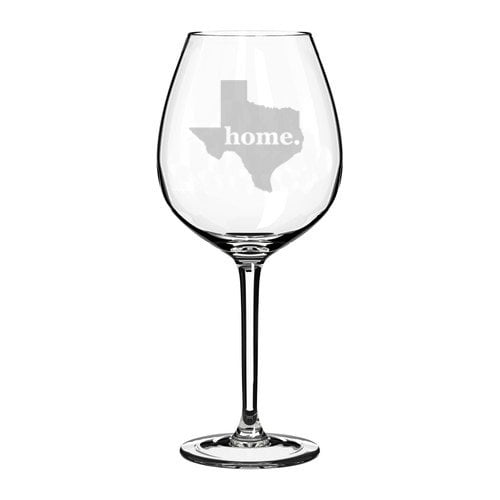 10 oz Wine Glass Goblet Texas Home 
