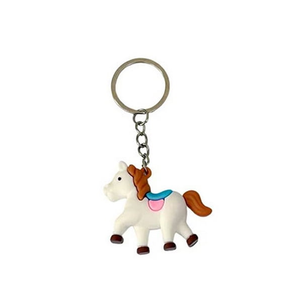 Llavero con diseño de caballo del zodiaco, tamaño compacto y mini, hecho a mano, para bolsos, mochilas, carteras, coches y accesorios.