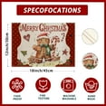 thumbnail image 5 of mubwai Merry Christmas Gingerbread Man Winter Xmas Placemats Set of 6 Table Mats for Party Home Kitchen Dining Table Decorations 12x18 Inch, 5 of 5