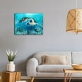 thumbnail image 5 of Loodaent Coral Sea Turtle 12” x 16” Framed Canvas Art Prints, 5 of 6