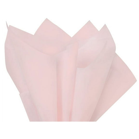 Pack Of 480, Solid Blush Tissue Paper 20 X 30" Sheet Half Ream Made From 100% Post Industrial Recycled Fibers Made In USA