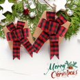 thumbnail image 3 of Dsseng 19.6 Yards Red and Black Plaid Fabric Ribbon  2.5 Inch  for Gift Wrapping  Christmas Tree Decoration  Non-Waterproof  Cloth Surface Compatible, 3 of 7