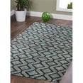 thumbnail image 1 of 3 x 5 ft. Hand Knotted Sumak Jute Eco-Friendly Contemporary Rectangle Area Rug, Green & Charcoal, 1 of 1