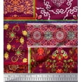 thumbnail image 1 of Soimoi Rayon Crepe Fabric Floral & Damask Patchwork Print Fabric by The Yard 46 Inch Wide, 1 of 3