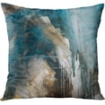 thumbnail image 4 of Set of 4 Abstract Throw Pillow Covers 18x18 Inch Modern Messy Teal Turquoise Black and Brown Retro Painting Decorative Pillow Cases for Home Decor Perfect for Bold and Artistic Spaces, 4 of 6