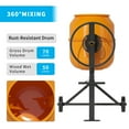 thumbnail image 3 of TABU Electric Cement Mixer,3.0 Cu ft Freestanding Concrete Mixer with Wheels for Stucco/Seeds(Orange), 3 of 7