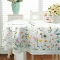 thumbnail image 2 of Daisy Floral Sage Green Oval Tablecloth 60x84 inches，Sage Floral Tablecloth, Waterproof Wrinkle Resistant Durable Oval Tablecloth for Kitchen Decoration/Indoor and Outdoor Tables/Parties, 2 of 6