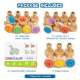 thumbnail image 6 of BUSY EDITION Letter Stamps for Kids, 71-Piece Wooden Alphabet and Number Stamp Set with Flashcard Learning Cards Ages 3-6, 6 of 8