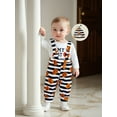 thumbnail image 5 of BemeyourBBs Baby Boy Halloween Clothes Long Sleeve Romper Suspender Pants Hat, 5 of 9