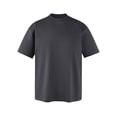 thumbnail image 3 of Mens Fashion Short Sleeve Tshirts Workout Oversize Pullover Solid Color Casual Tees Dark Gray XL, 3 of 5