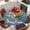 blue, variant on Haze Blue Sunshine Sunflower Round Tablecloth, Fitted Table Cover with Elastic for 36"-44" Round Tables, Pastoral Bees Farmhouse Floral Table Cloth Outdoor Indoor Dinning Party Waterproof Tablecloths