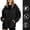 Black, variant on Fancifize Waterproof Hooded Windbreaker for Women Long Sleeve Full Zip Outdoor Hiking Camping Rain Jacket with Pockets