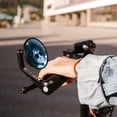 thumbnail image 3 of Hemoton 2 Pairs  Motorcycle Handlebar Mirrors Round Rearview Mirrors Bar End Mirrors Reflector, 3 of 8